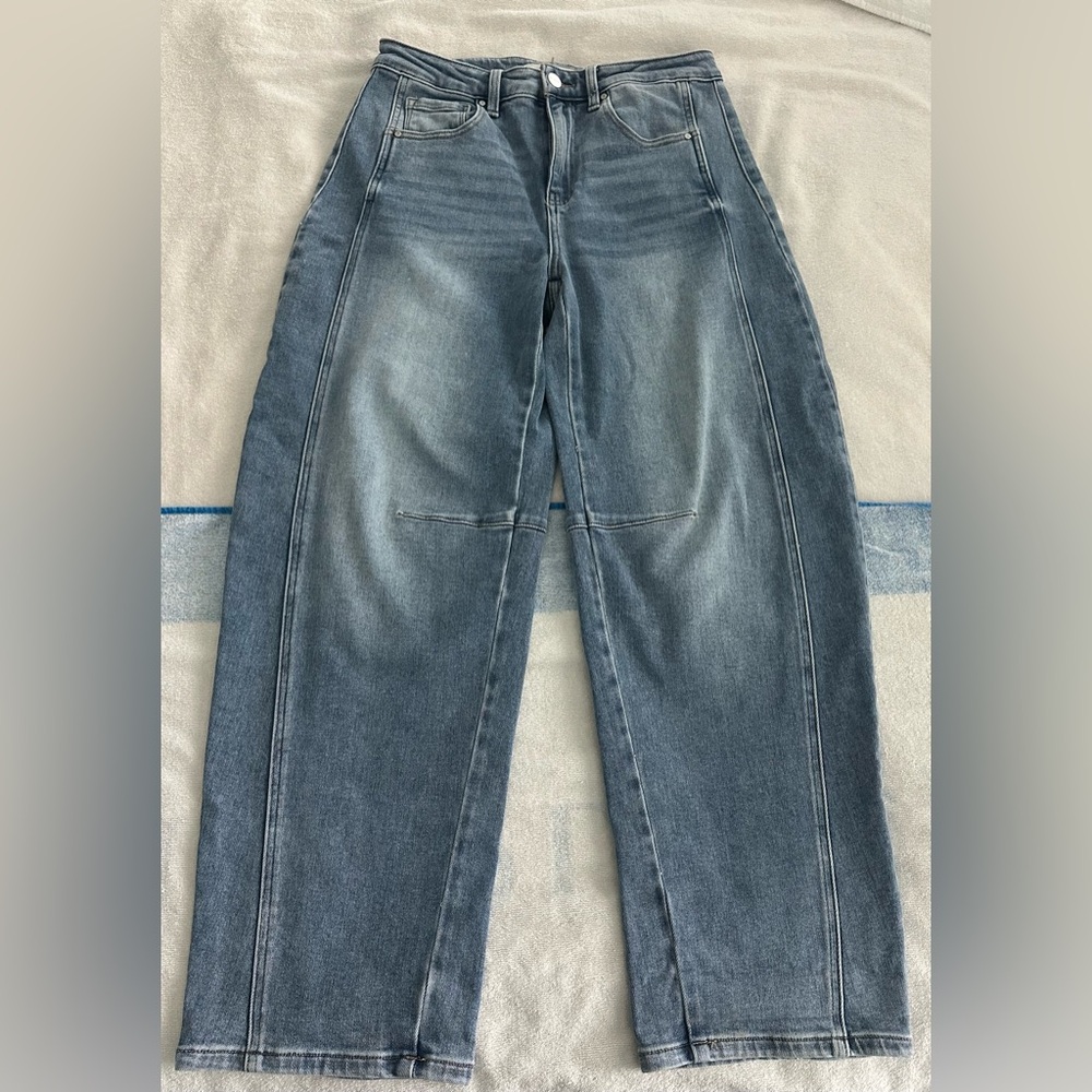 Risen High Rise Women's Jeans, Barrel leg